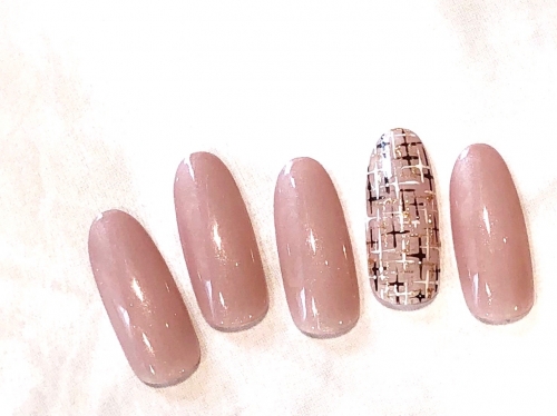 今年の秋冬ネイルはツイードネイルで♪高田馬場 ネイル マツエク