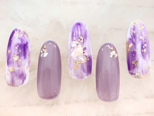 大人パープルネイル☆高田馬場 ネイル マツエク