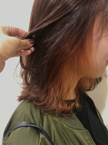 インナーカラー　ポイントカラー