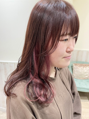 冬もかわいいインナーカラー