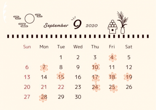 9月のお休み＊stylist西田まりえ