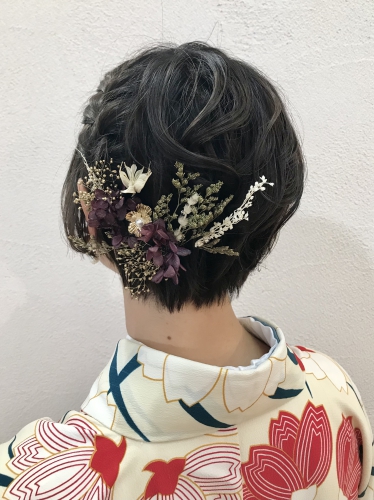 卒業式　袴着付け　ヘアセット　予約受付中