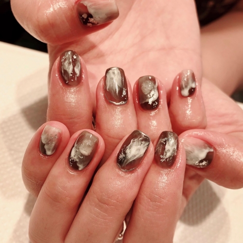 カッコイイ！ニュアンスネイルも90分アートで☆高田馬場 ネイル マツエク