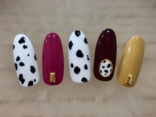 ダルメシアン柄ネイル☆高田馬場 ネイル マツエク