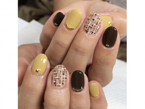 冬に人気！ツイードネイル☆高田馬場 ネイル マツエク