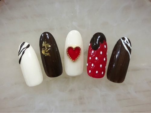 バレンタインネイル☆高田馬場 ネイル マツエク 