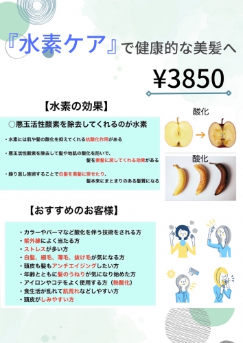 ★期間限定価格！水素ケア★