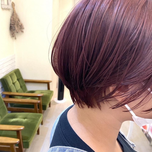 ピンクカラー！ブリーチあり