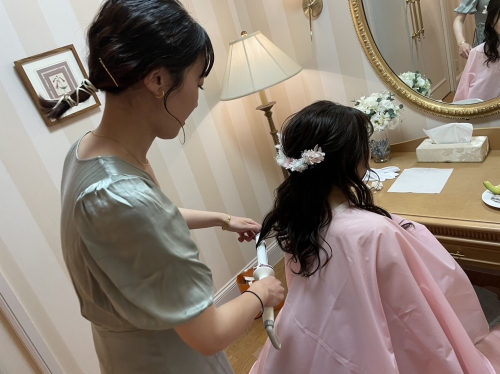 ヘアセット　結婚式ヘア　北千住