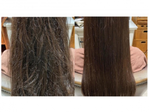 酸性ストレート　北千住　髪質改善