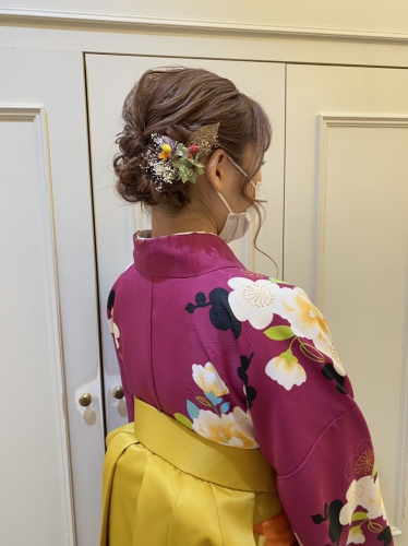 北千住　美容室　袴着付け