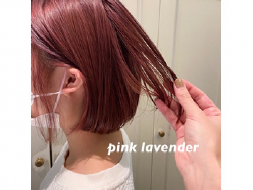 人気ボブ×春ピンクカラー