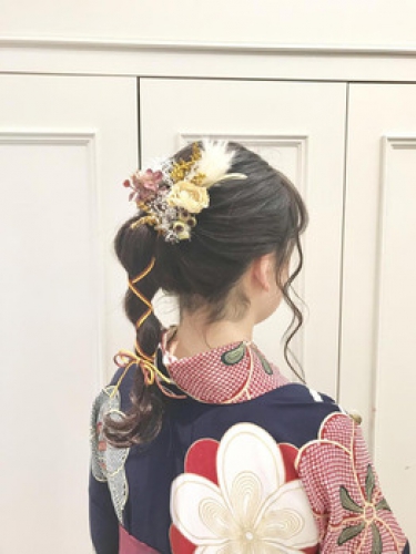 北千住　美容室　袴　着付け