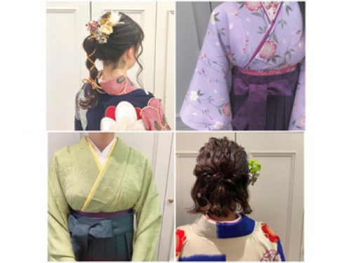 卒業式　袴　着付け　ヘアセット北千住