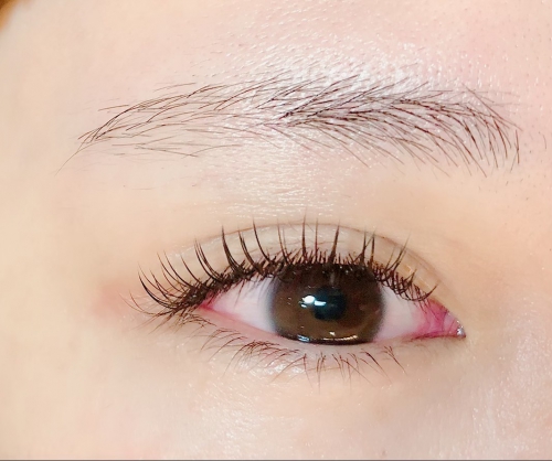 まつ毛パーマ風　フラットラッシュデザイン