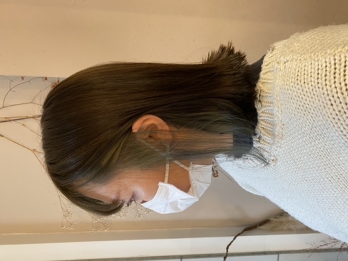 インナーカラー！オリーブアッシュ