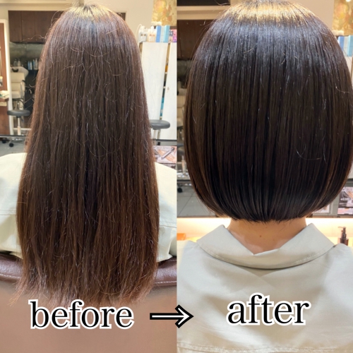 結婚式後のバッサリカット！