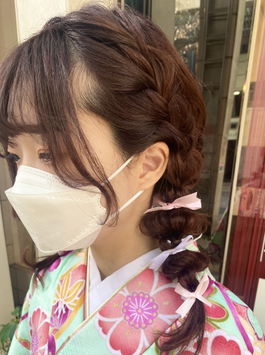 卒業式、ツインテールアレンジ