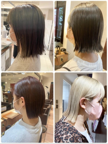 切りっぱなしスタイルも人気です☆