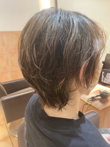 伸ばしかけのショートスタイル