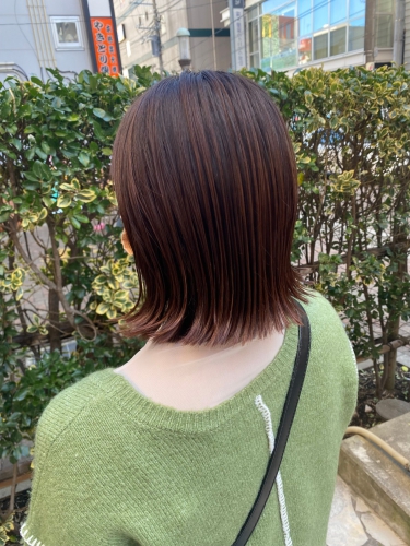 ぷつっと切りっぱなしボブ