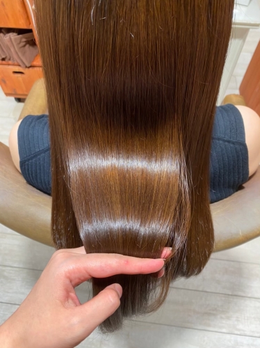 まとまりのある髪の毛