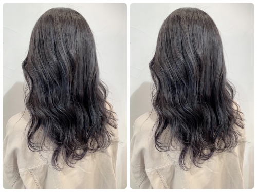 ブルーアッシュ×グレーハイライト