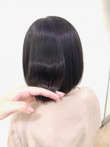 アディクシーカラーサファイアで作る暗髪カラースタイル☆高田馬場 美容室 酸熱 髪質改善トリートメント