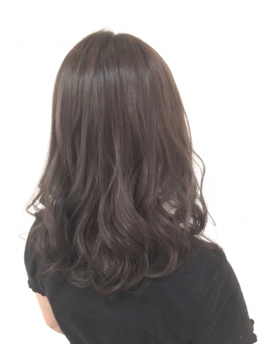 透明感カラーグレージュで大人可愛いミディアム☆高田馬場 美容室 酸熱 髪質改善トリートメント