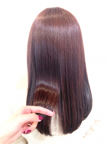 パールブラウンで仕上げた大人可愛い艶カラー☆高田馬場 美容室 酸熱 髪質改善トリートメント