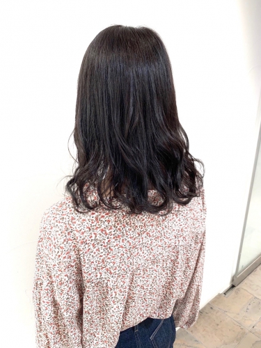 大人可愛い♪透明感のあるゆるふわミディアム☆高田馬場 美容室 酸熱 髪質改善トリートメント