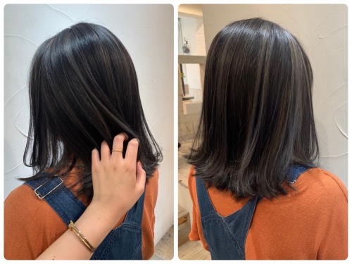 ブルーパープルアッシュ×グレーハイライト