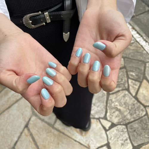 パステルブルーネイル