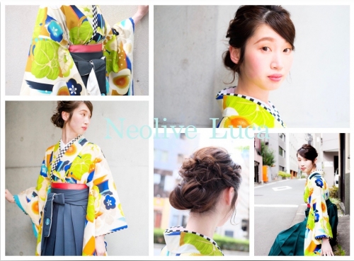 袴着付けヘアセット