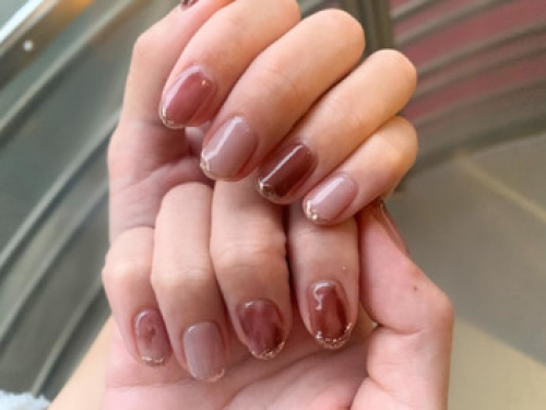 くすみ系クリアネイル＊