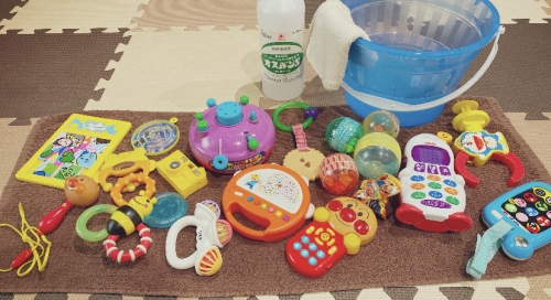 キッズルームのおもちゃ除菌◎