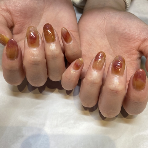 べっこう風ネイル♪