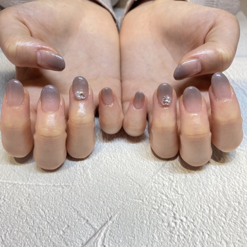 シンプルカラグラネイル♪