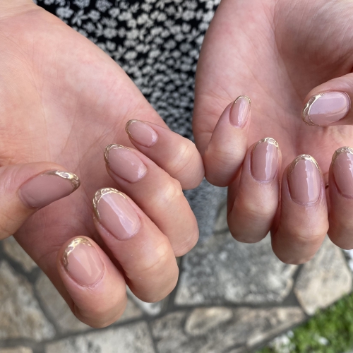 ミラーフレンチネイル♪