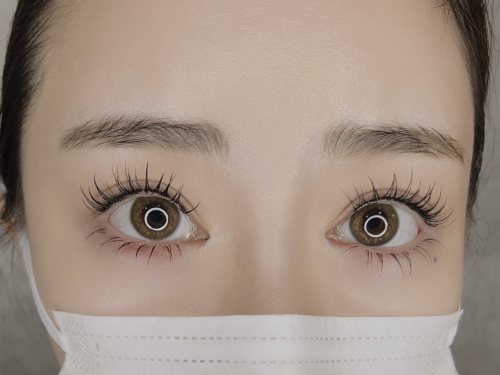 フラットラッシュ×下まつげ