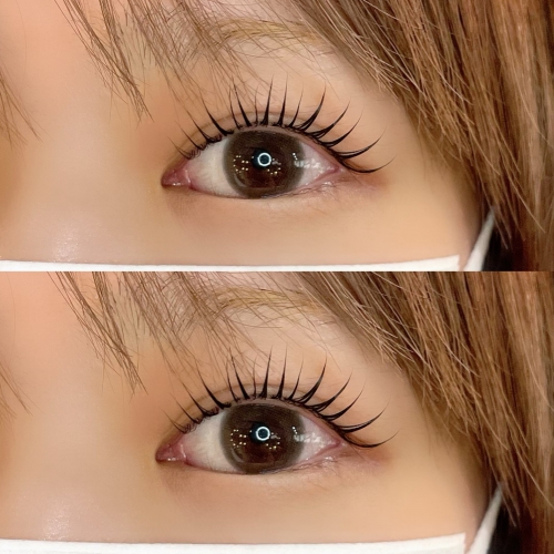 目尻流し目デザイン