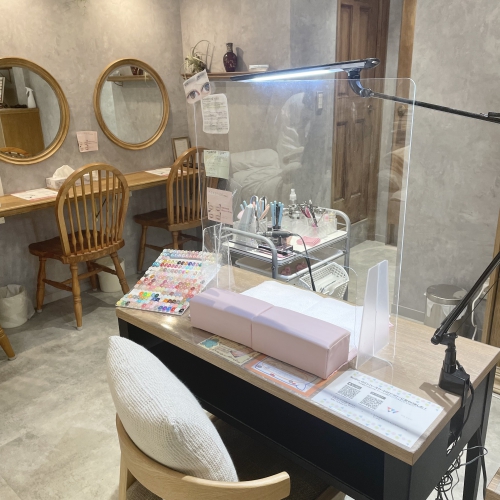 ネイルブースもコロナ対策しています！