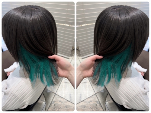 インナーカラー☆グリーン