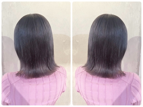 透け感☆ラベンダーグレーカラー