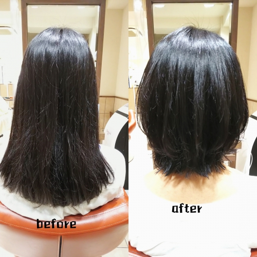 バッサリカット レイヤー ショート ウルフ