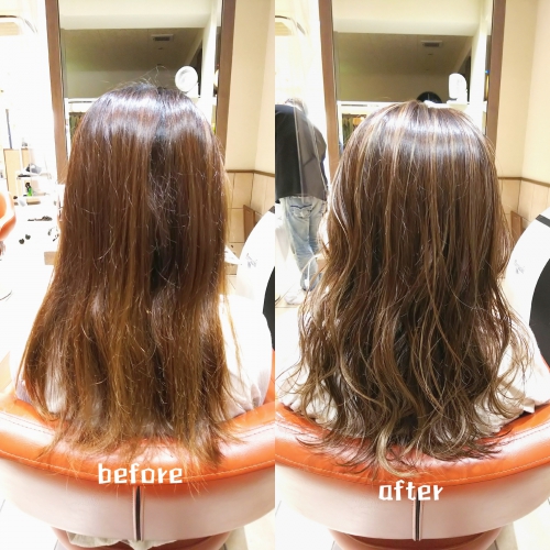 デザインカラー ハイライトで立体感のある髪色に☆