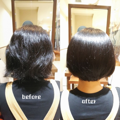 髪質改善酸熱トリートメントとハホニコラメラメトリートメントでまとまる美髪☆