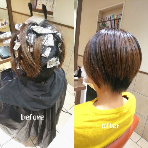 デザインカラー ハイライトで立体感のあるスタイル☆