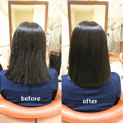 髪質改善酸熱トリートメントと超音波ハホニコトリートメントでサラサラ髪に☆