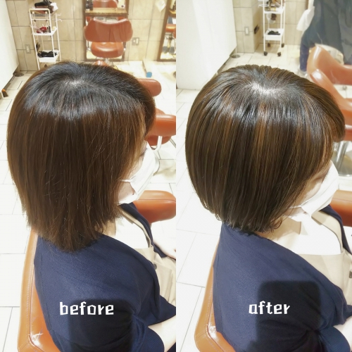 白髪馴染ませハイライトでオシャレカラーにしませんか☆